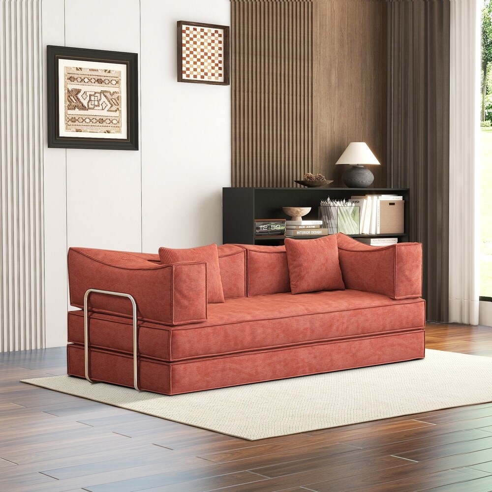 3-in-1 Compression Sleeper Sofa Bed -  Folding Floor Couch