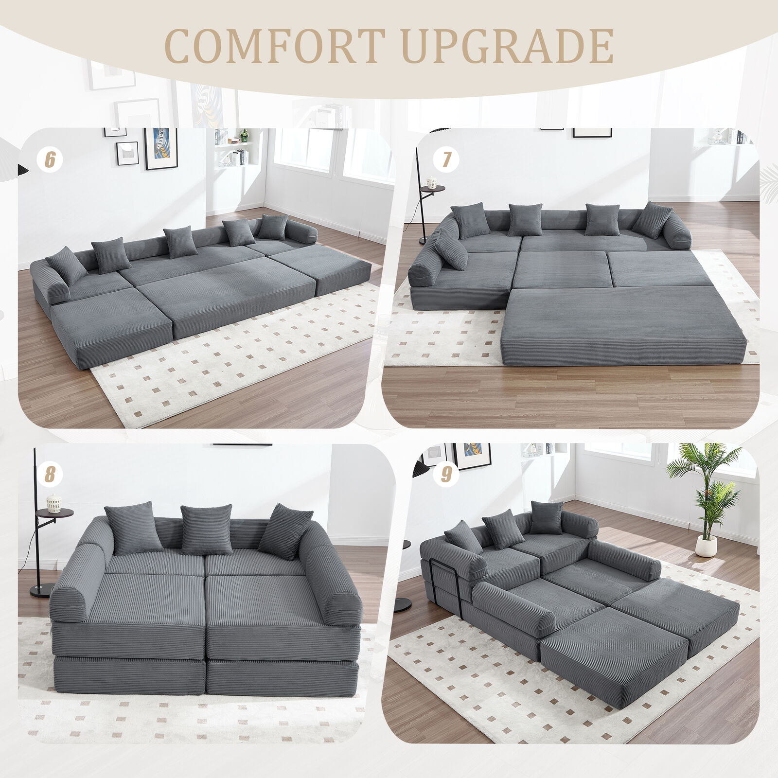 Oversized Convertible Folding Sofa Bed