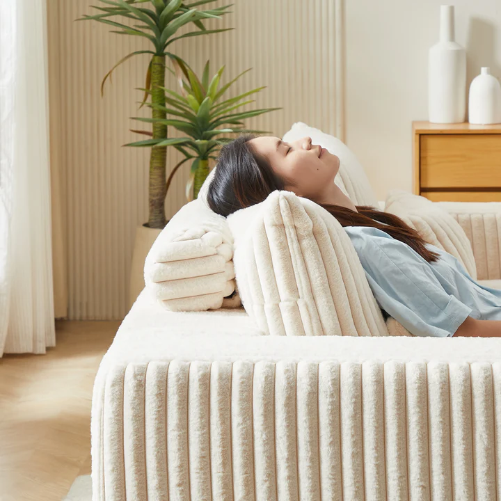 Double Oversized Foam Chaise Lounge - Bonless Sofa Bed