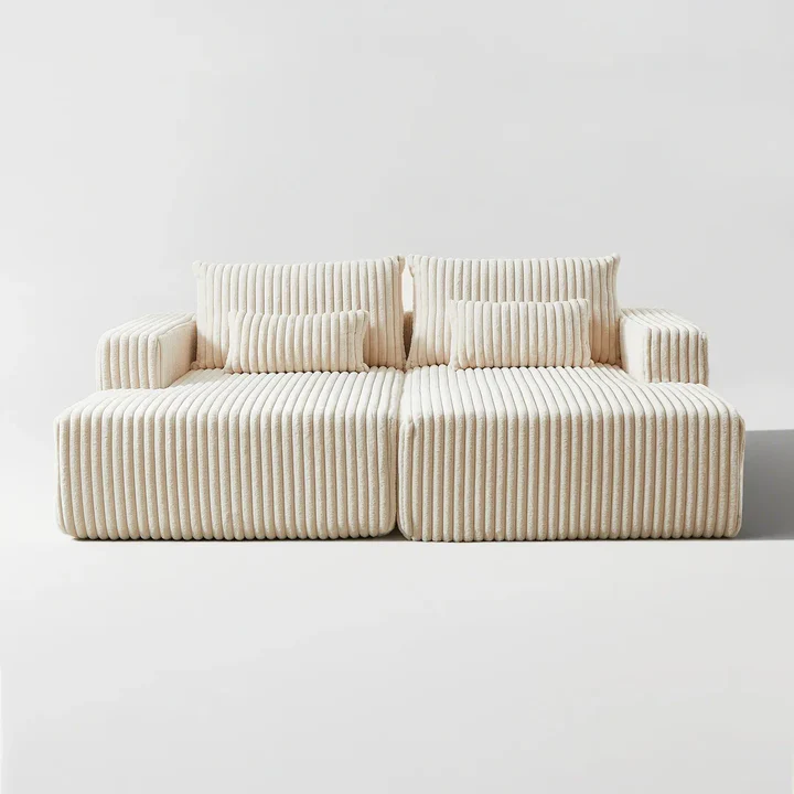 Double Oversized Foam Chaise Lounge - Bonless Sofa Bed