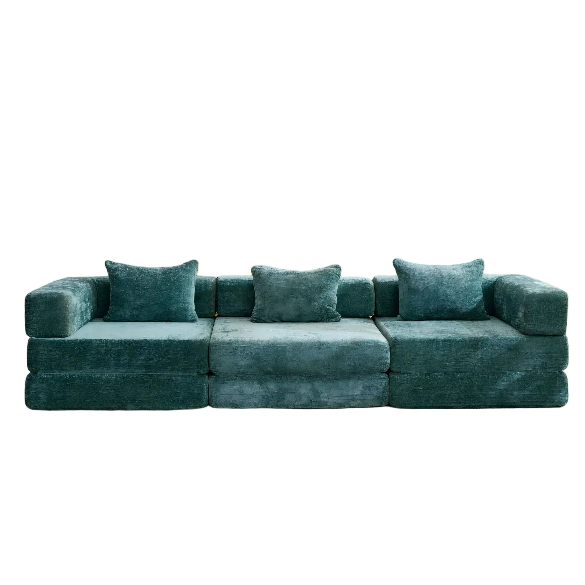 6-in-1 Convertible Compression Sofa Bed, Sleeper Couch with Pull Out Mattress