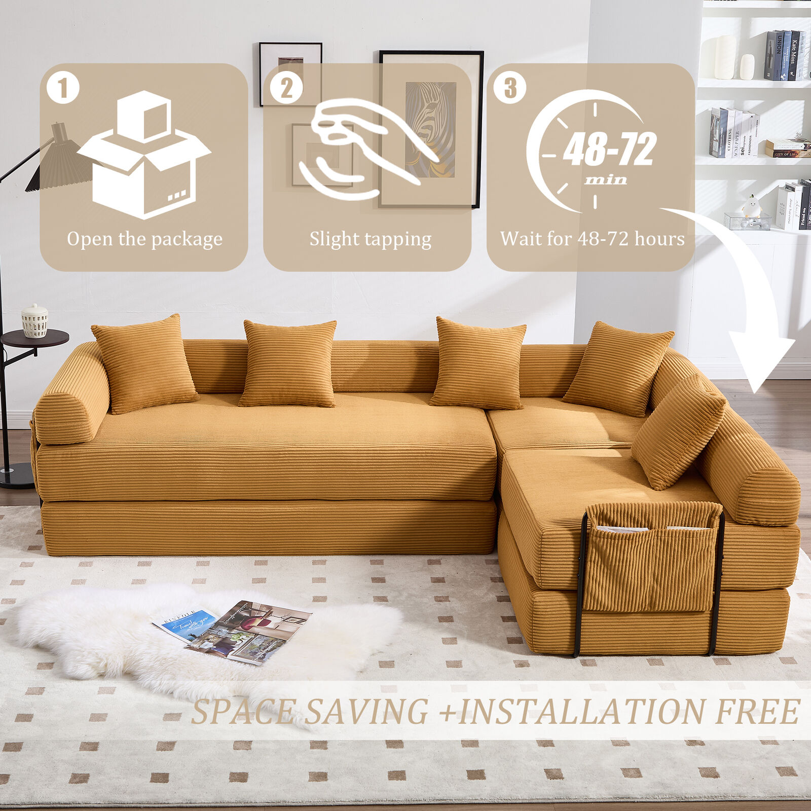 Oversized Convertible Folding Sofa Bed