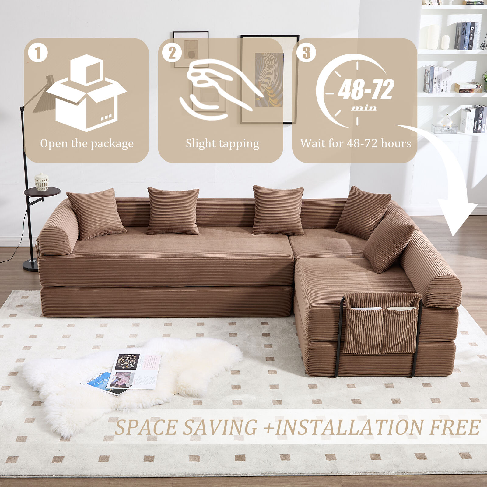 Oversized Convertible Folding Sofa Bed