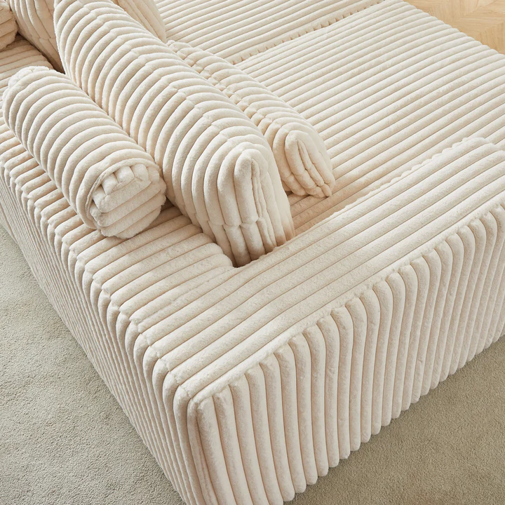 Double Oversized Foam Chaise Lounge - Bonless Sofa Bed