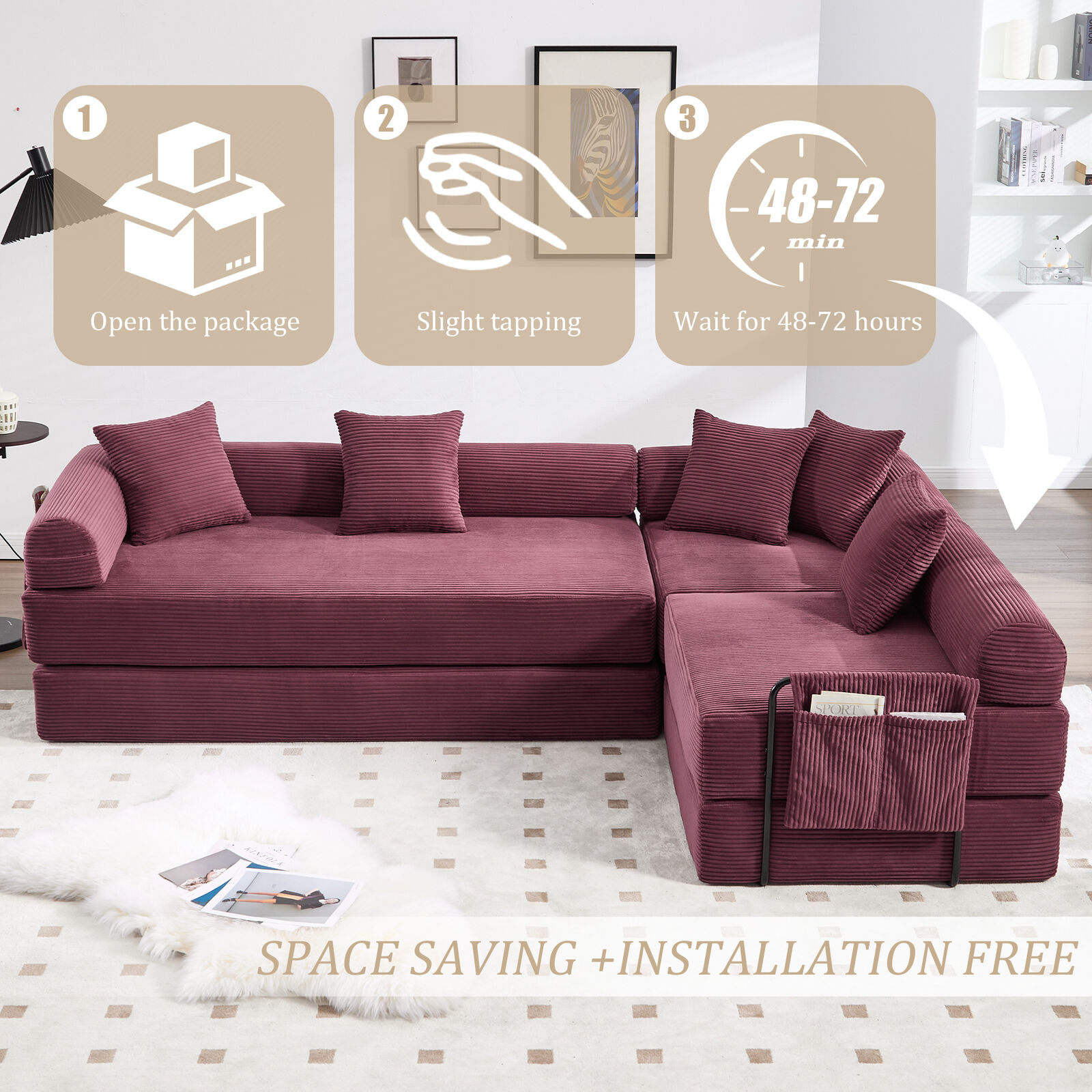 Oversized Convertible Folding Sofa Bed