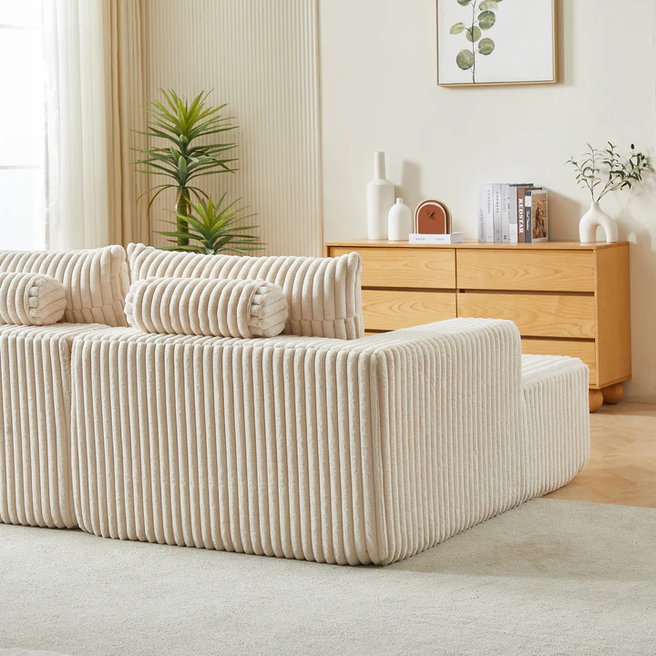 Double Oversized Foam Chaise Lounge - Bonless Sofa Bed