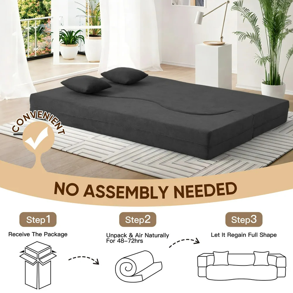 High-Density Foam Sofa Bed for Guest Room and Bedroom
