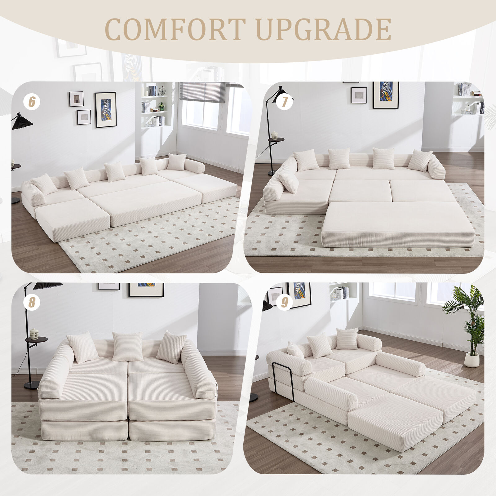 Oversized Convertible Folding Sofa Bed