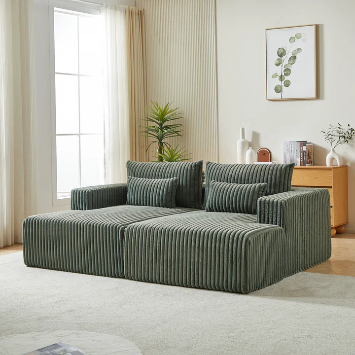 Double Oversized Foam Chaise Lounge - Bonless Sofa Bed
