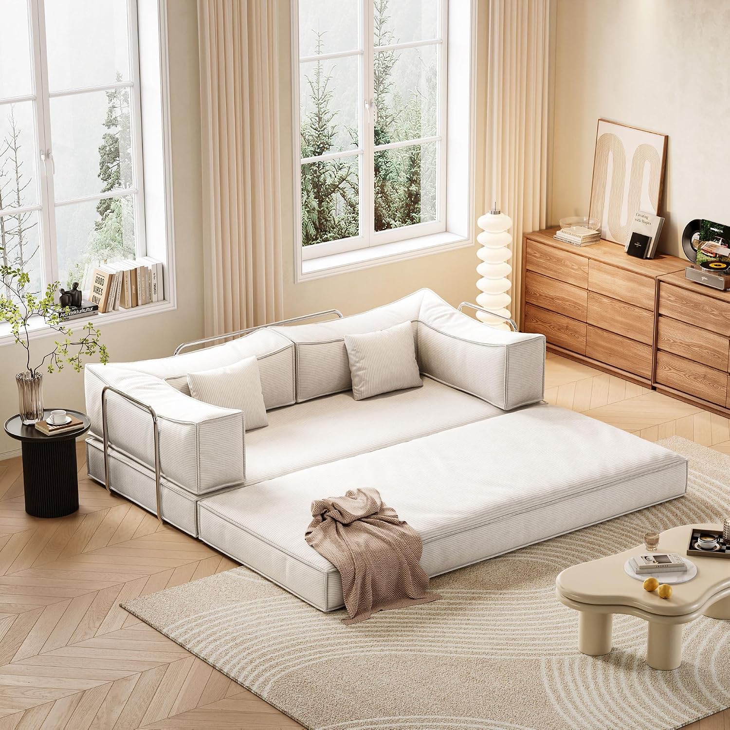 3-in-1 Compression Sleeper Sofa Bed -  Folding Floor Couch