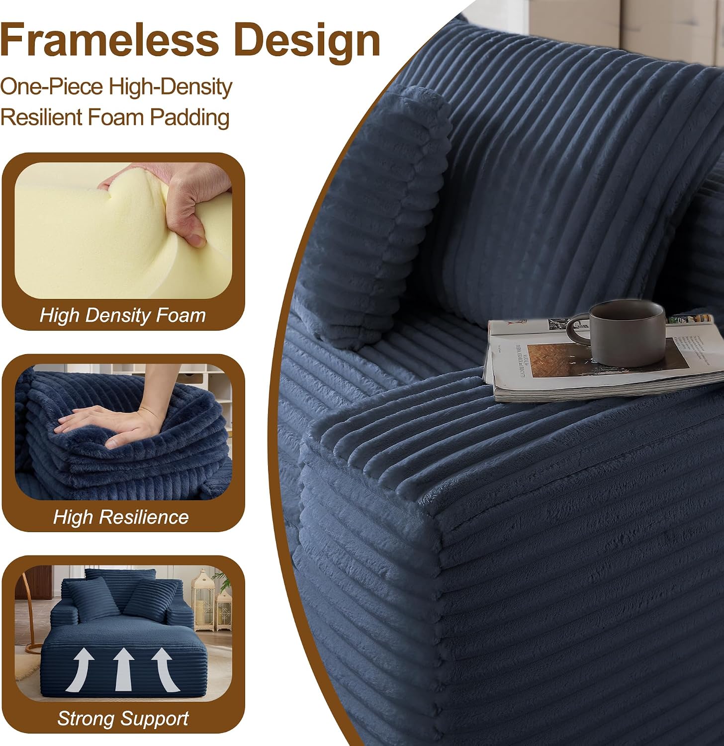Compressed Chaise longue Chair - Single Sofa Bed