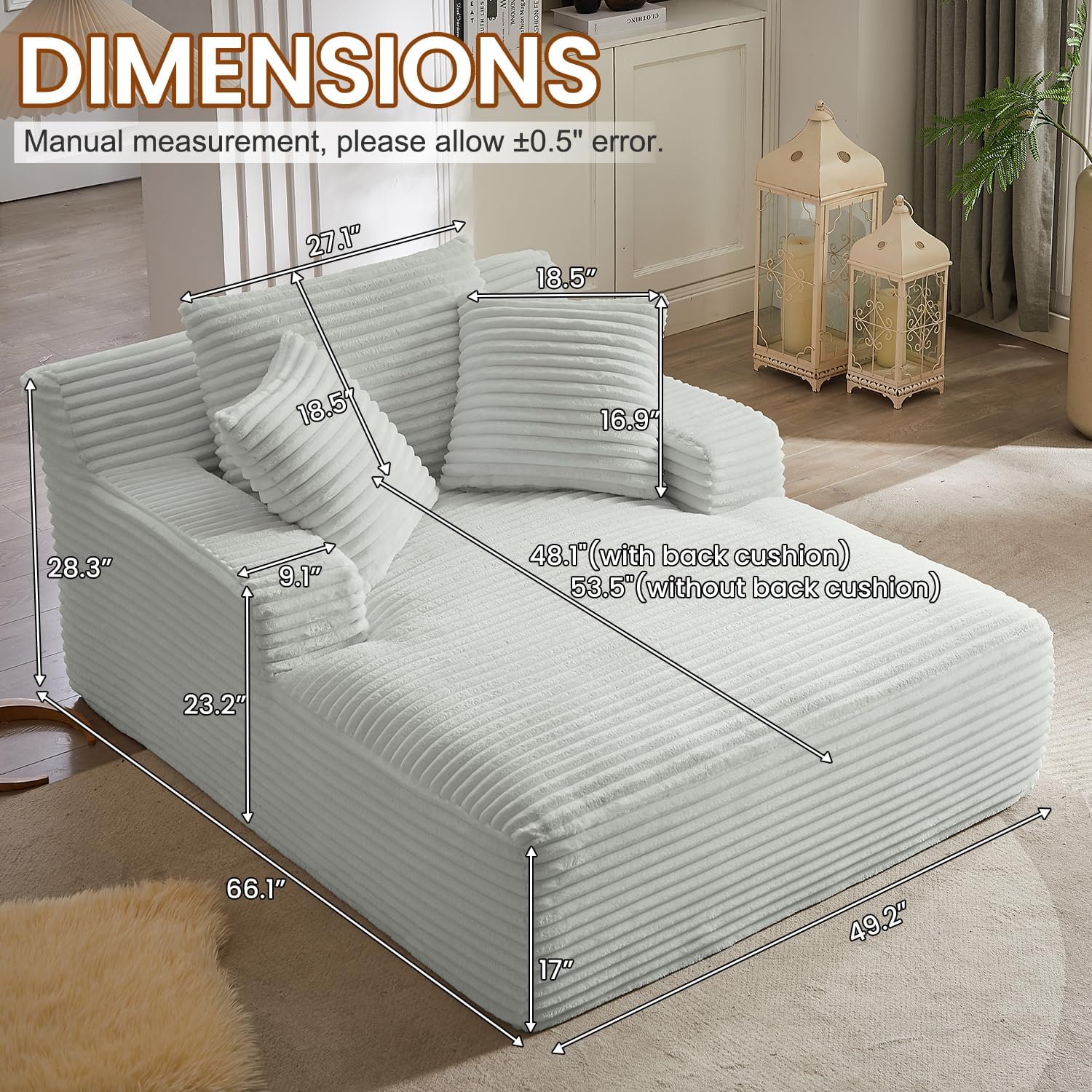 Compressed Chaise longue Chair - Single Sofa Bed