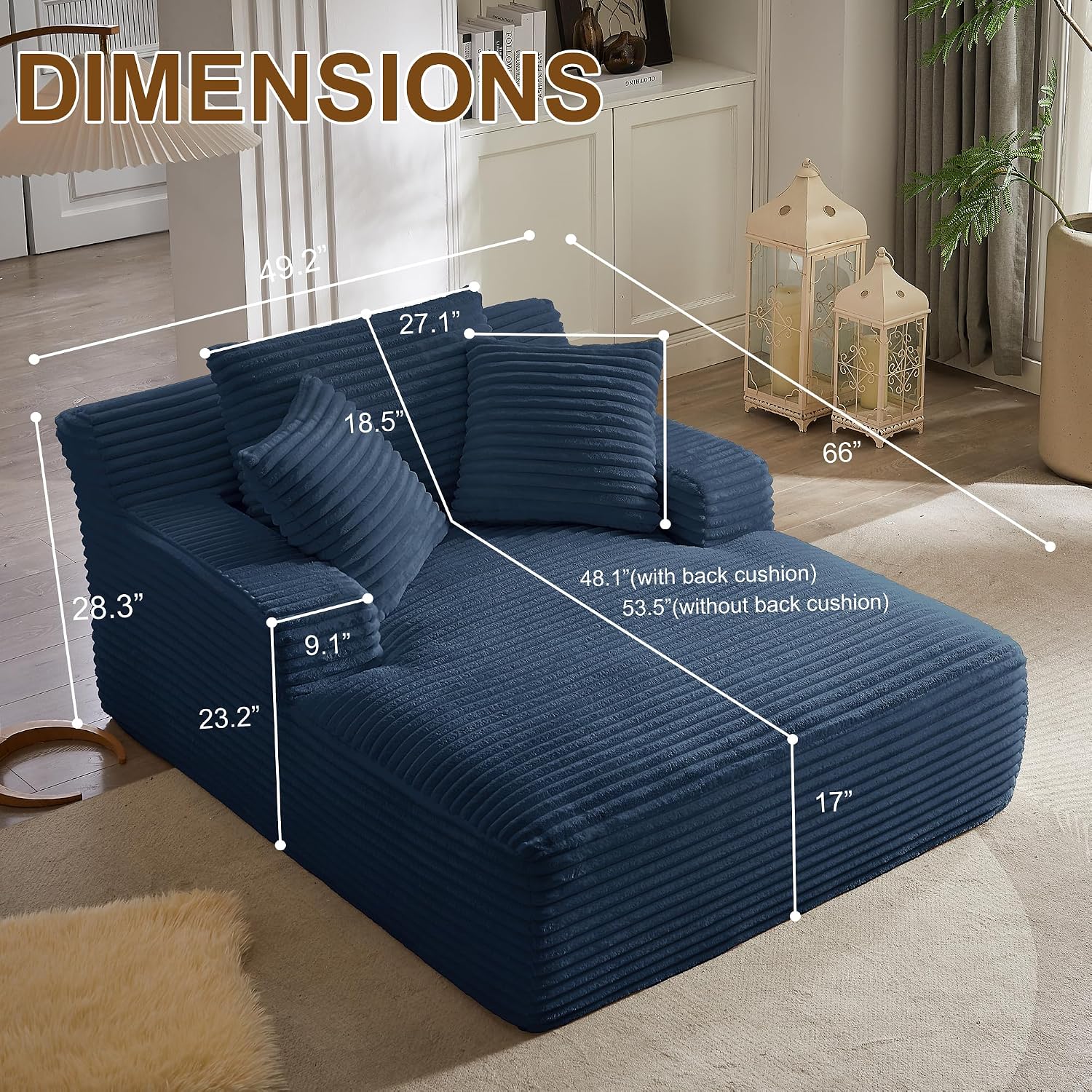 Compressed Chaise longue Chair - Single Sofa Bed
