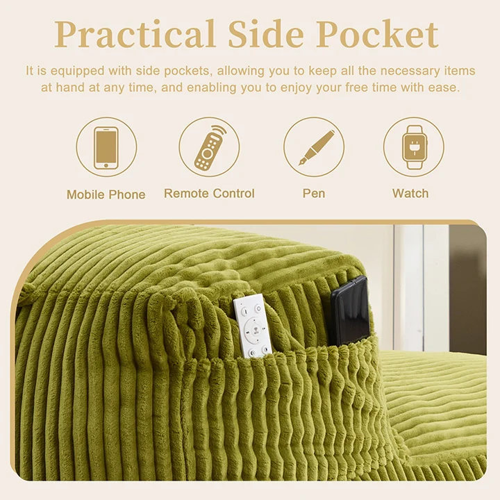 Bean Bag Lounger Chair with Ottoman