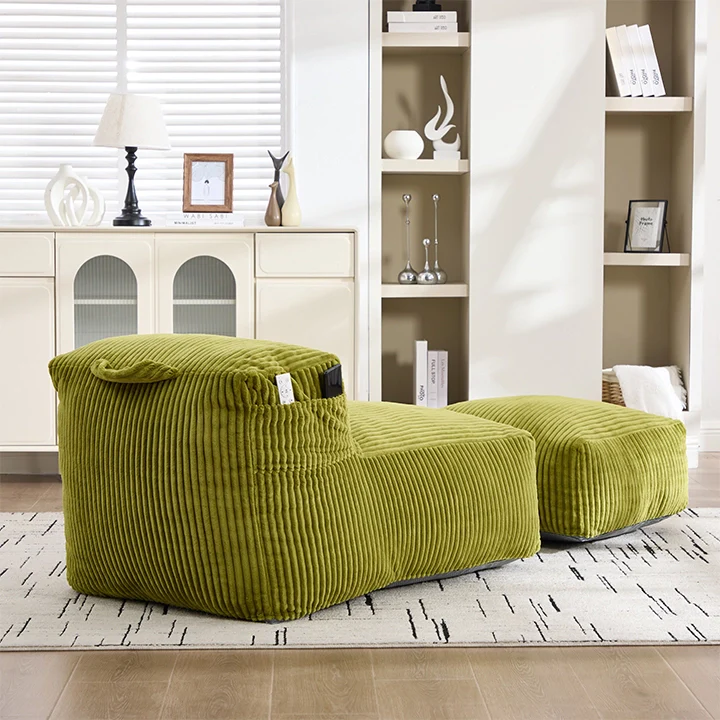 Bean Bag Lounger Chair with Ottoman
