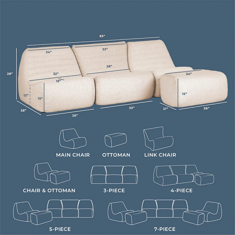Pool and Patio Lounger with Ottoman