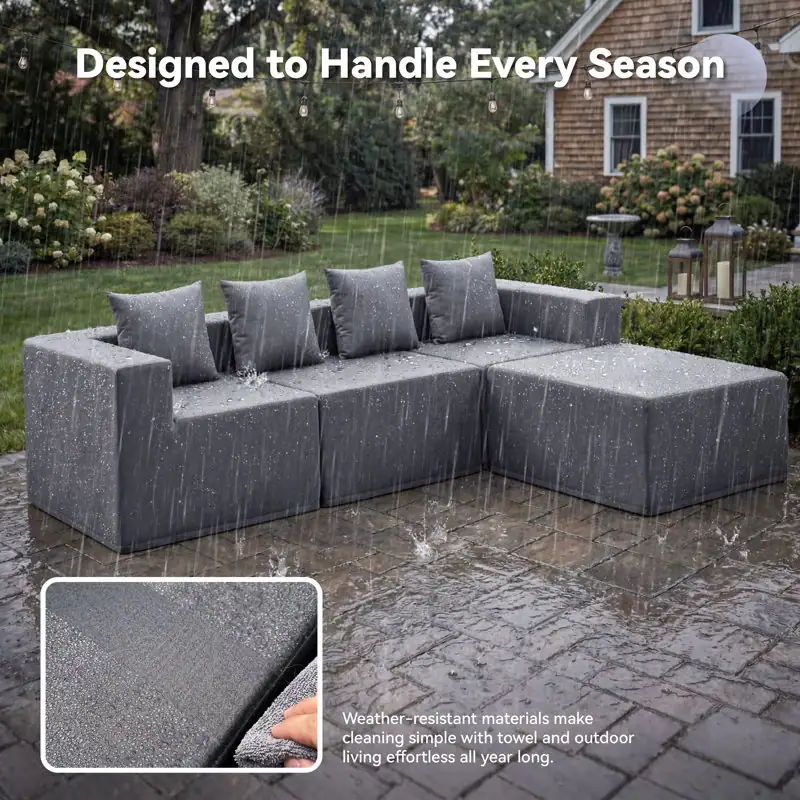 Outdoor Modular Patio Sectional Sofa Set
