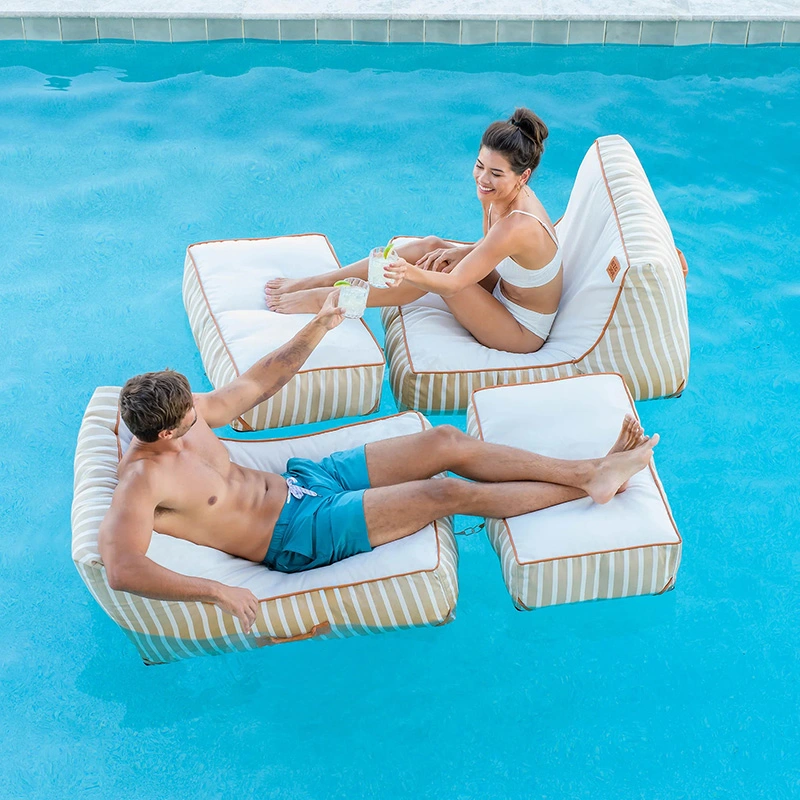 Pool and Patio Lounger with Ottoman