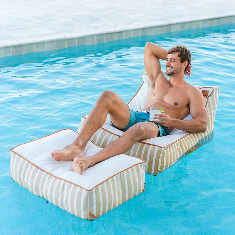 Pool and Patio Lounger with Ottoman