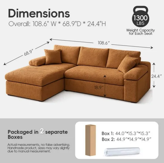 Height Fast Expansion Frameless Compressed Sofa