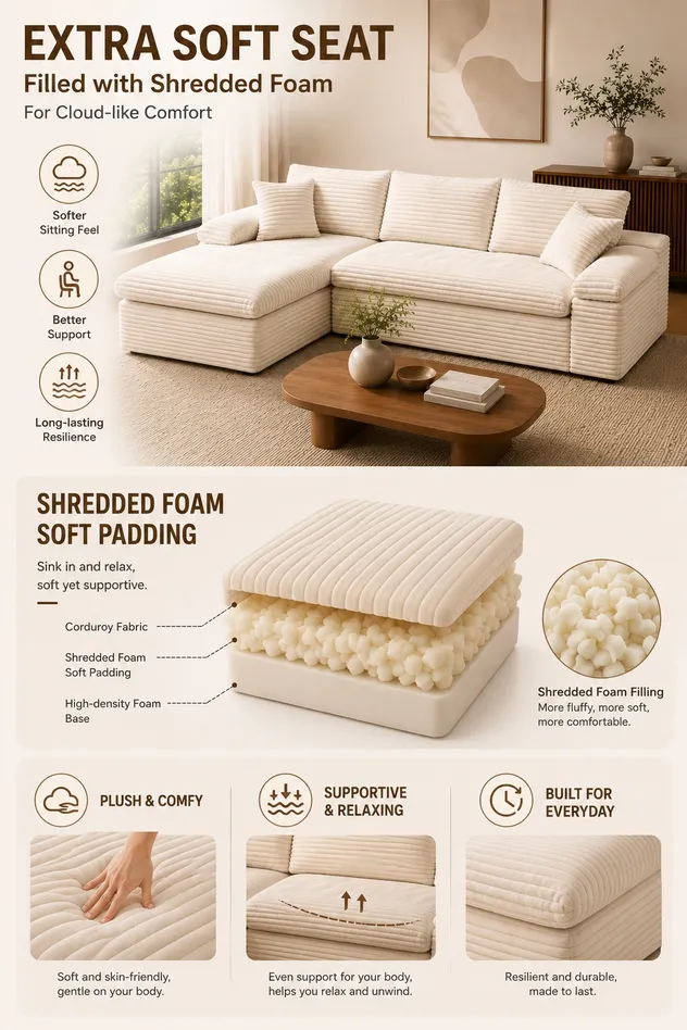 Superior Rebound Performance Living Room Sofa