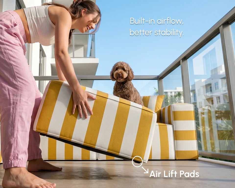 Outdoor Waterproof Compressed Sofa for Patios and Balconies