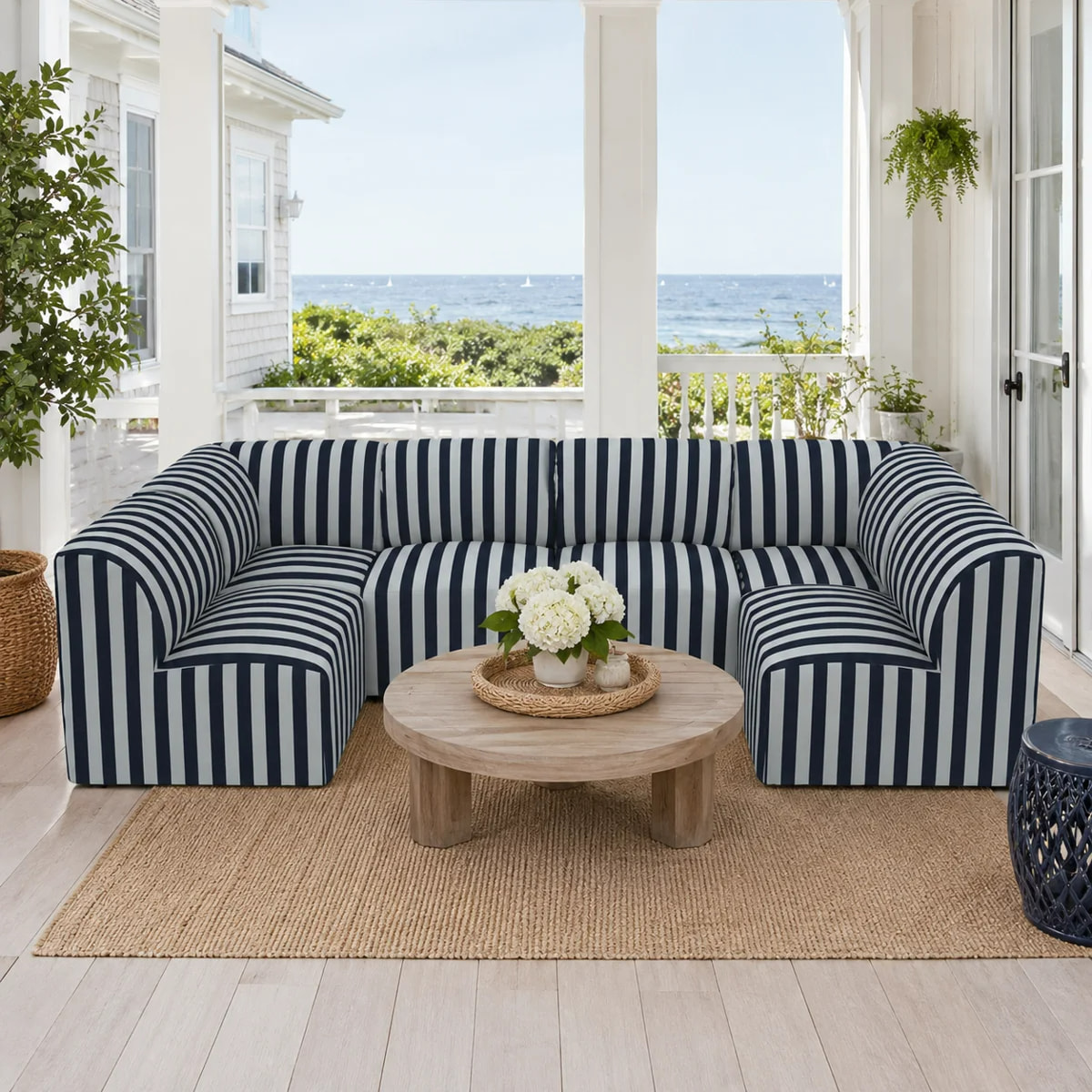 Colorful Patio Water-resisant Modular Sectional Compressed Sofa Set