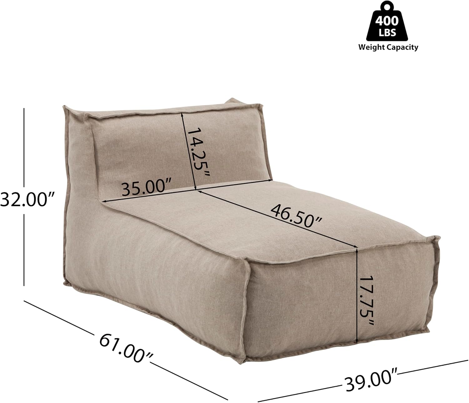 Patio Pool Lounge Chairs With Compressiable Foam and Water-resistant Fabric