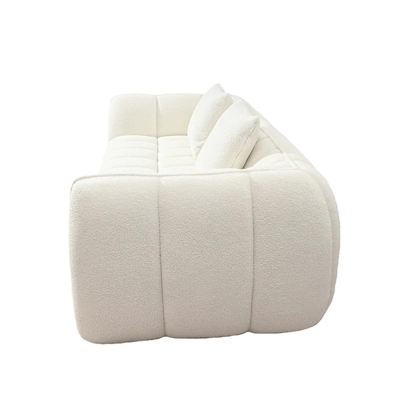2 Seater One-Piece Compressiable Foam Sofa with Rounded Arms