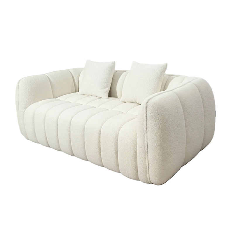 2 Seater One-Piece Compressiable Foam Sofa with Rounded Arms