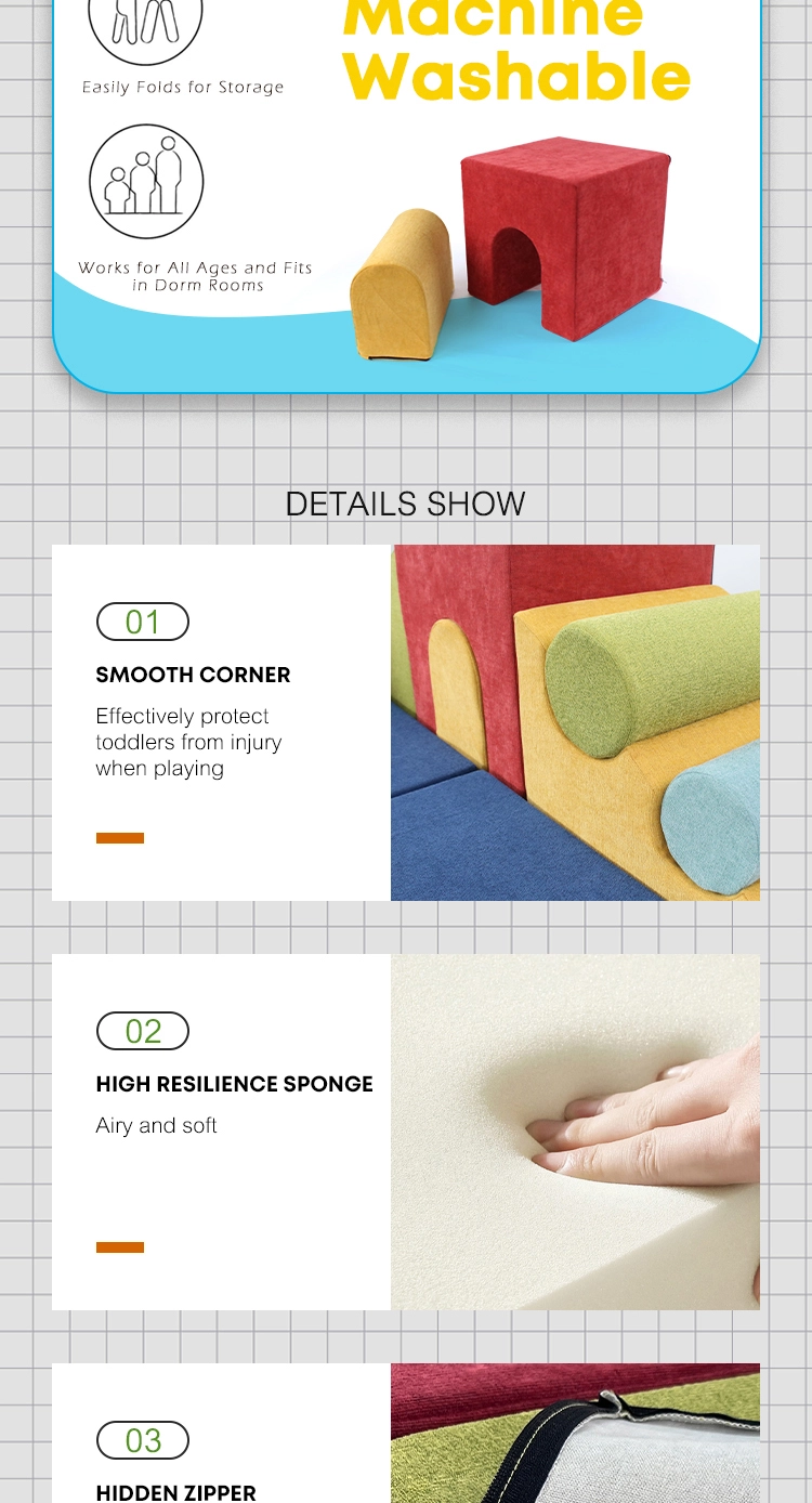 9-Piece Kids Colorful Foam Climbing Equipment